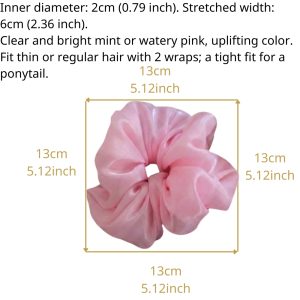 Shimmer Organza Scrunchie — 5 Colors, 13cm | HA-SCR-ORG-024