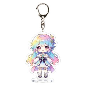 Custom Acrylic Keychain — HD Print, Multiple Sizes & Clasp Options | KEY-ACR-001